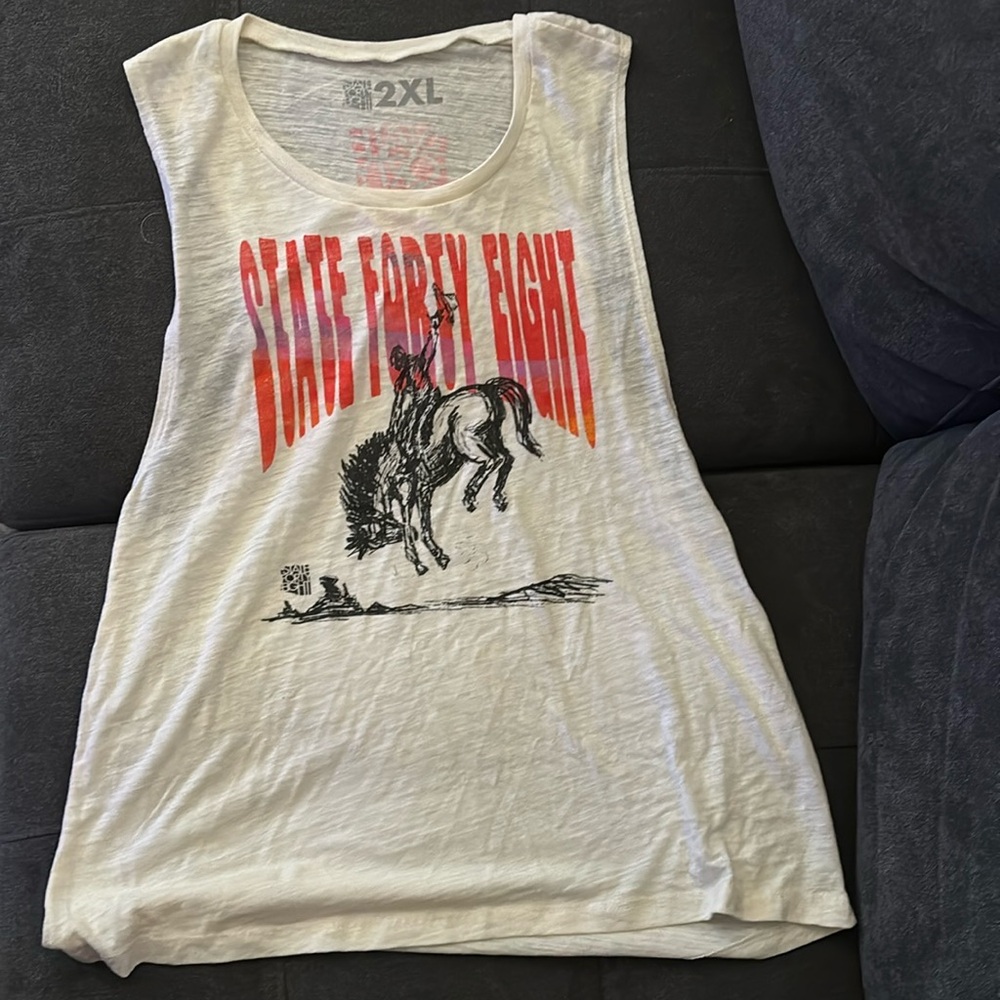 State Forty Eight Women’s Tank- Wild West Coyboy